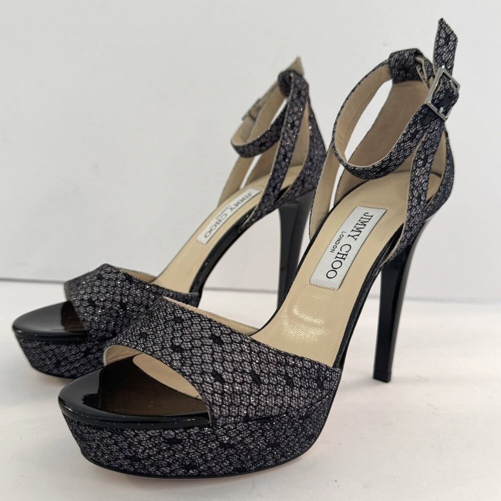 Jimmy Choo Kayden Leather Ankle-Wrap Sandal